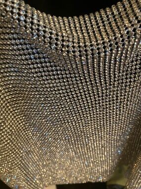 Lulu's Silver Rhinestone Crop Top 👀